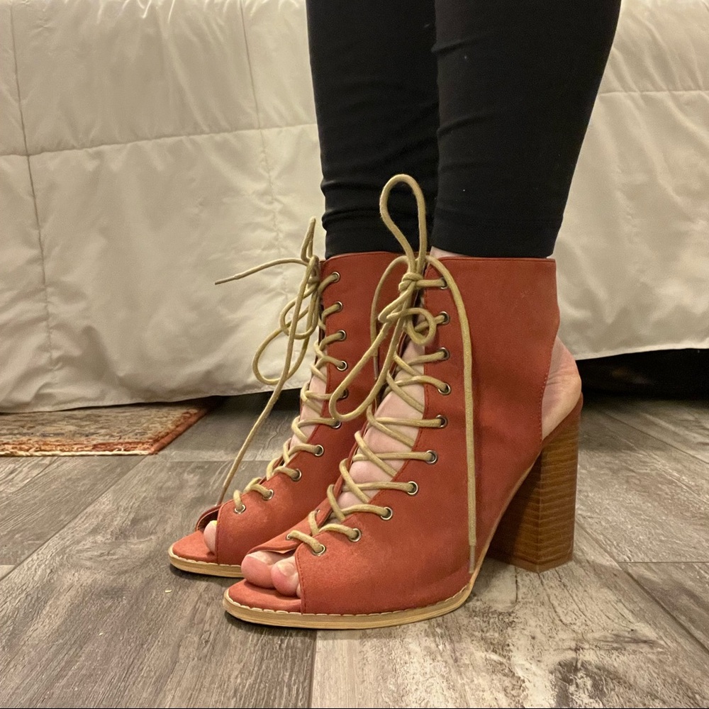 Lace-Up Boutique Heels
